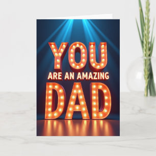 Leuchtende Du Dad Marquee Karte