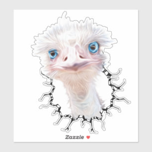 Leuchtende Emu-Kunst Aufkleber
