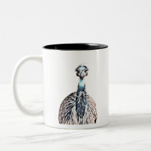 Leuchtende Emu-Vogelkunst Zweifarbige Tasse