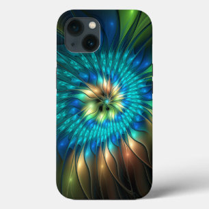 Leuchtende Fantasy-Blume, farbenfrohes abstraktes Case-Mate iPhone Hülle