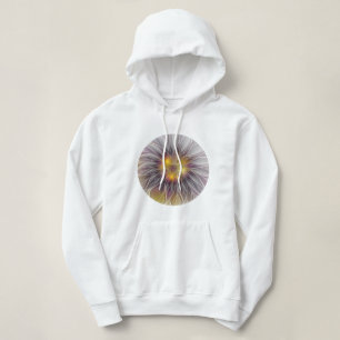 Leuchtende farbenfrohe Blume, abstrakter moderner  Hoodie