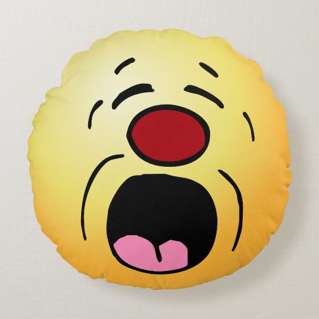 Leuchtende Gesichter: Ich hasse es, auf meine dumm Rundes Kissen (Vorderseite)