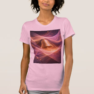 Leuchtende Glocke Abstrakte Lichtwellen Frauen Gra T-Shirt