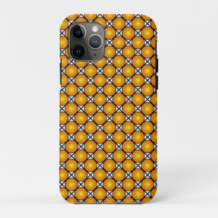 Leuchtende goldene Punkte Schwarz-Weiß-Gittermuste Case-Mate iPhone Hülle