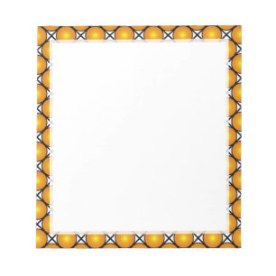 Leuchtende goldene Punkte Schwarz-Weiß-Gittermuste Notizblock