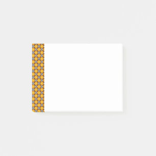 Leuchtende goldene Punkte Schwarz-Weiß-Gittermuste Post-it Klebezettel