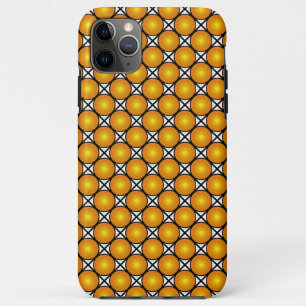 Leuchtende goldene Punkte Schwarz-weißes Gittermus Case-Mate iPhone Hülle