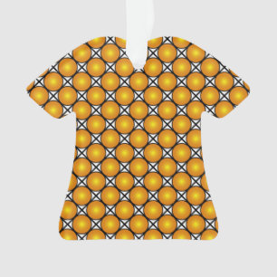 Leuchtende goldene Punkte Schwarz-weißes Gittermus Ornament