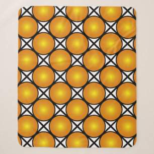 Leuchtende goldene Punkte Schwarz-weißes Gittermus Sherpadecke