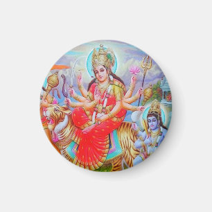 Leuchtende Göttin Durga Ji Malerei Magnet