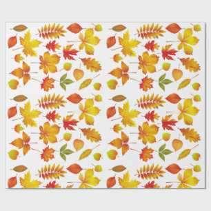 Leuchtende Herbstleaves Geschenkpapier