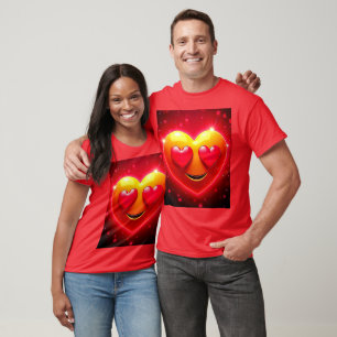 Leuchtende Herz-Augen-Emotion T-Shirt