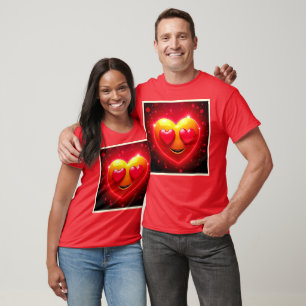 Leuchtende Herz-Augen-Emotion T-Shirt