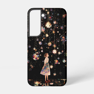 Leuchtende Kugeln Sternennacht Samsung Galaxy S22  Hülle