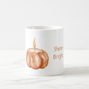 Leuchtende Kürbiskürbis-Kerze Kaffeetasse