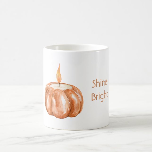 Leuchtende Kürbiskürbis-Kerze Kaffeetasse (Mittel)