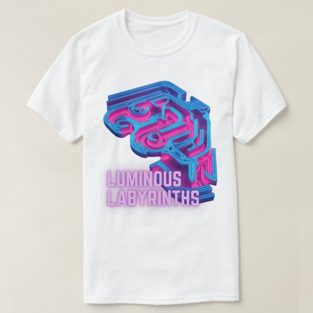 Leuchtende Labyrinths - Verlieren Sie sich in leuc T-Shirt (Design vorne)