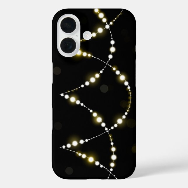 Leuchtende Lichter auf schwarz Case-Mate iPhone Hülle (Rückseite)