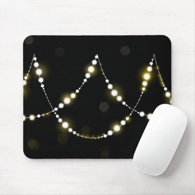 Leuchtende Lichter auf schwarz Mousepad (Mit Mouse)