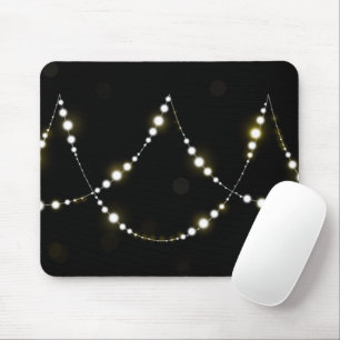 Leuchtende Lichter auf schwarz Mousepad