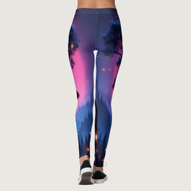 Leuchtende Liebe: "Neonabende und endlose Träume" Leggings (Rückseite)