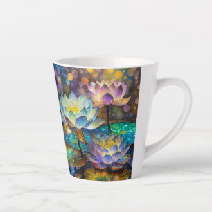 Leuchtende Lotusblumen Trio Milchtasse
