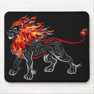 Leuchtende Löwenmatte Mousepad