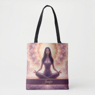 Leuchtende Mandala-Meditationsfrau, benutzerdefini