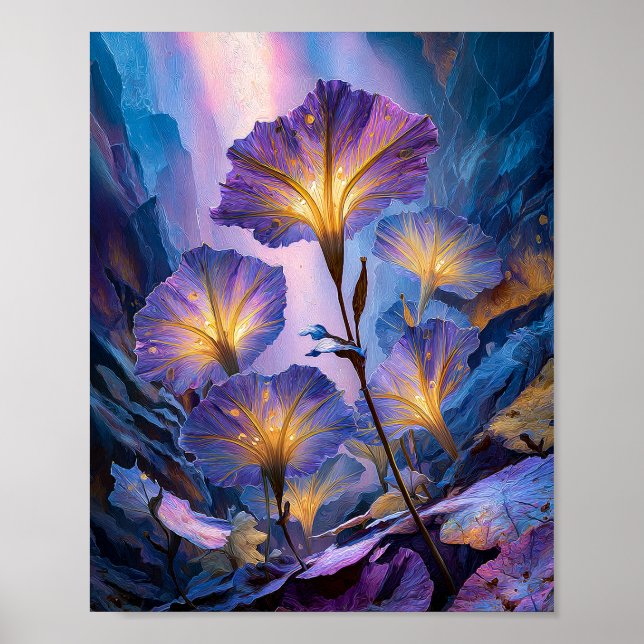 Leuchtende Nachtblüten Poster (Vorne)