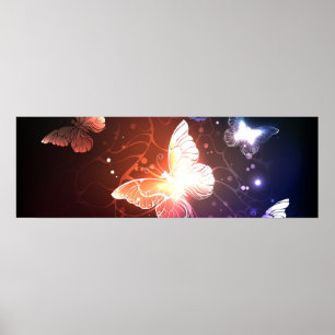 Leuchtende Nachtfalter Poster