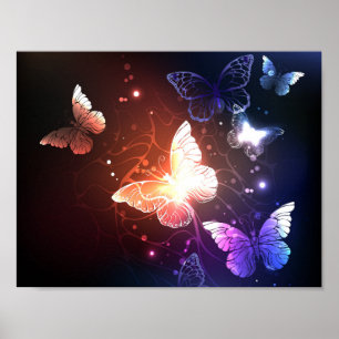 Leuchtende Nachtfalter Poster