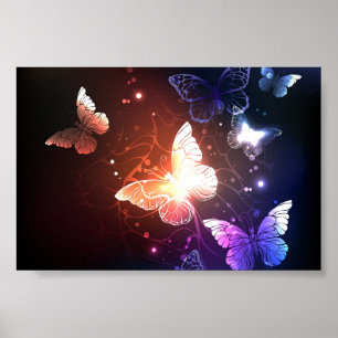 Leuchtende Nachtfalter Poster