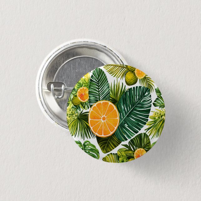 Leuchtende Orangengarten-Melodie Button (Vorne & Hinten)