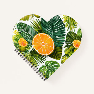 Leuchtende Orangengarten-Melodie Notizbuch