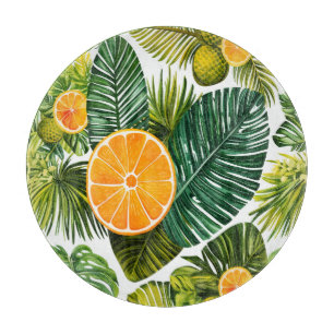Leuchtende Orangengarten-Melodie Schneidebrett