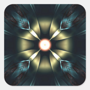 Leuchtende Ornament Quadratischer Aufkleber