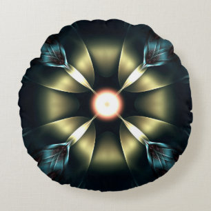 Leuchtende Ornament Rundes Kissen