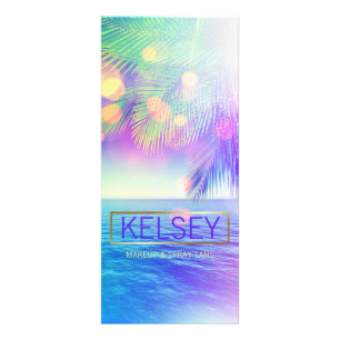 Leuchtende Palme-Gestell-Karte Werbekarte