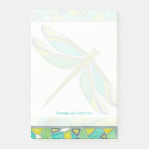 Leuchtende Pastelllibelle durch Vanna Flucht Post-it Klebezettel