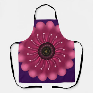 Leuchtende rosa Fantasy-Blume   Abstrakte neonfarb Schürze