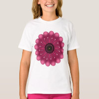 Leuchtende rosa Fantasy-Blume | Abstrakte neonfarb