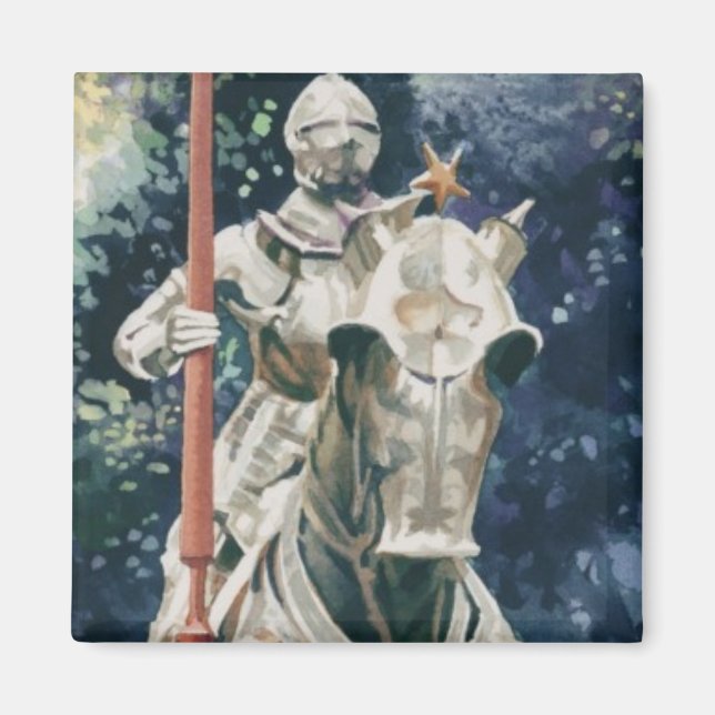 "Leuchtende Rüstung" Ritterfarbe Magnet (Vorne)