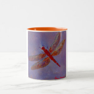 Leuchtende Schimmer-Libelle Zweifarbige Tasse