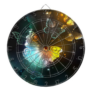 Leuchtende Schmetterlinge und Nachtschmetterlinge Dartscheibe