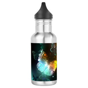 Leuchtende Schmetterlinge und Nachtschmetterlinge Edelstahlflasche