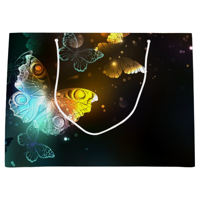 Leuchtende Schmetterlinge und Nachtschmetterlinge Große Geschenktüte (Vorderseite)