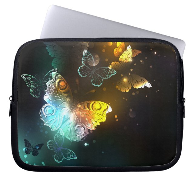Leuchtende Schmetterlinge und Nachtschmetterlinge Laptopschutzhülle (Vorderseite)
