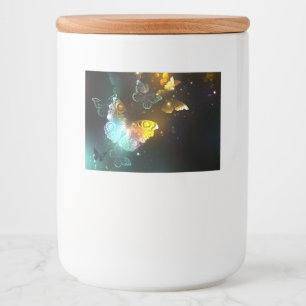 Leuchtende Schmetterlinge und Nachtschmetterlinge Lebensmitteletikett