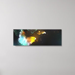 Leuchtende Schmetterlinge und Nachtschmetterlinge Leinwanddruck