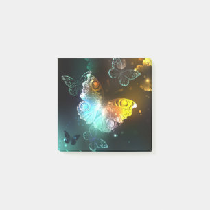 Leuchtende Schmetterlinge und Nachtschmetterlinge Post-it Klebezettel